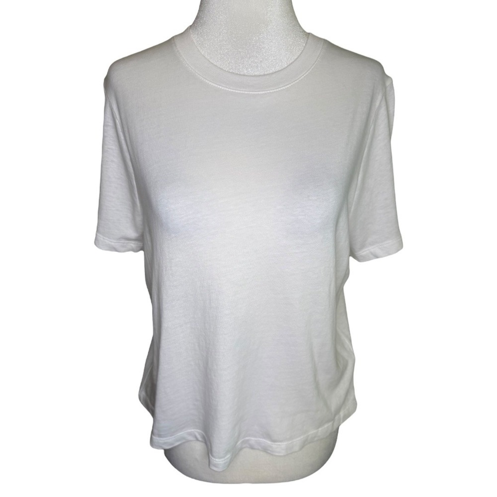 Madewell Softfade Cotton Boxy Crop Tee T-Shirt Womens XS White‎ Short Sleeve